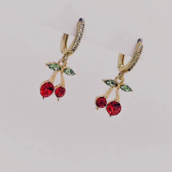 Cherry Bliss Huggie Earrings