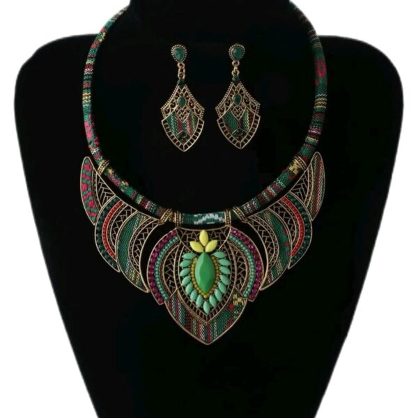 Bohemian Jewelry Set- One Size/GREEN