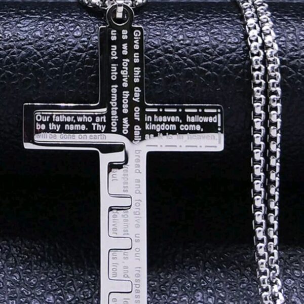 Men's Cross Necklace - Silver