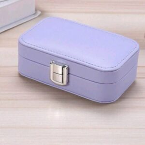 Macaron Leather Jewelry Travel Box- Purple