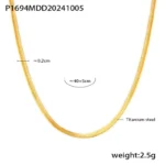 316L Stainless Steel 18K Gold PVD Natural Stone Beaded Double Layer Necklace