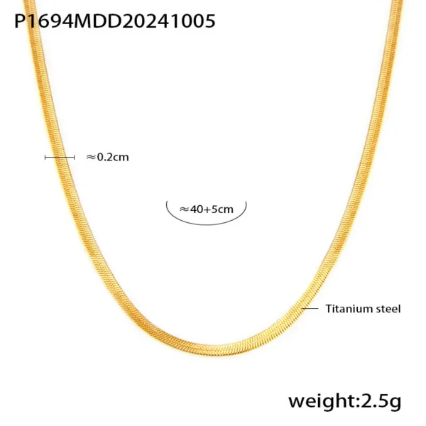 316L Stainless Steel 18K Gold PVD Natural Stone Beaded Double Layer Necklace