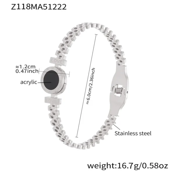 316L Stainless SteelZircon Clasp Bracelet Set Stainless Steel 18K Gold Plated Bangle Collection