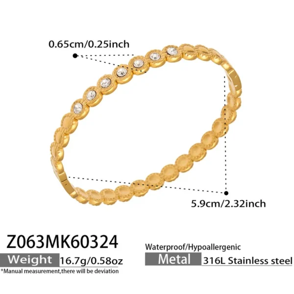 316L Stainless Steel Wavy Cuff Bangle Bracelet Collection